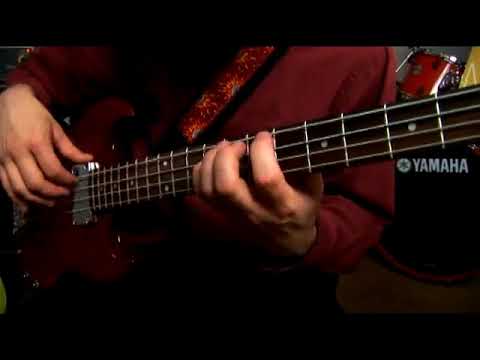 Walking Measures 5-6 of a D Flat Scale for Advanced Bass Guitar