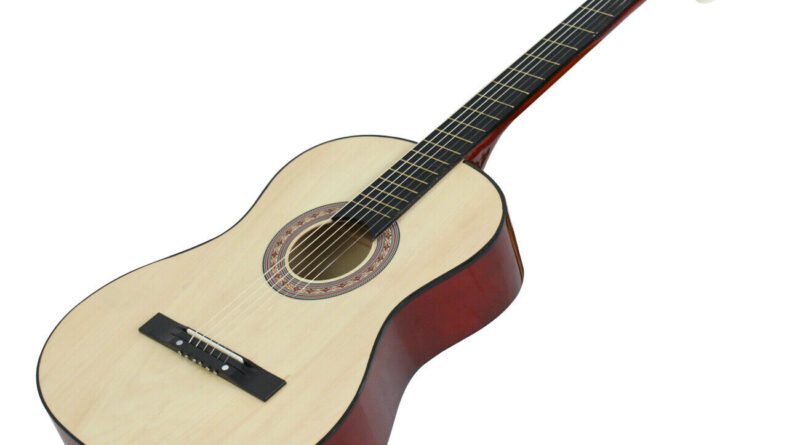 38" Full size Starters Natural Acoustic Guitar Includes Guitar Pick Accessories