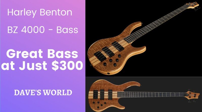 Best Bass around for $300.00 US - Harley Benton BZ  4000 Bass Review