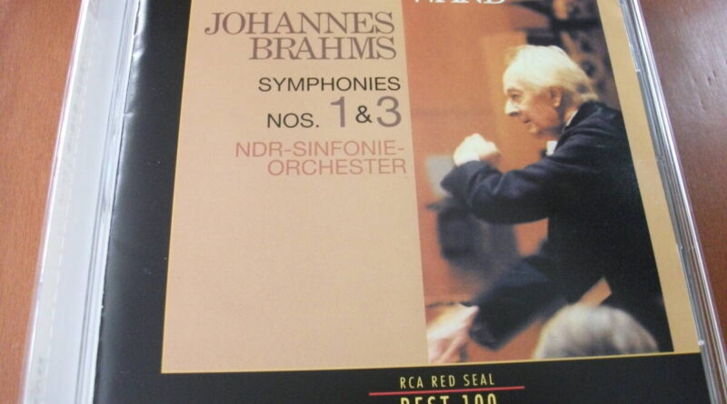 Cd Vandt / North German Radio So Brahms Symphony No. 1 3 Rca 1982/1983