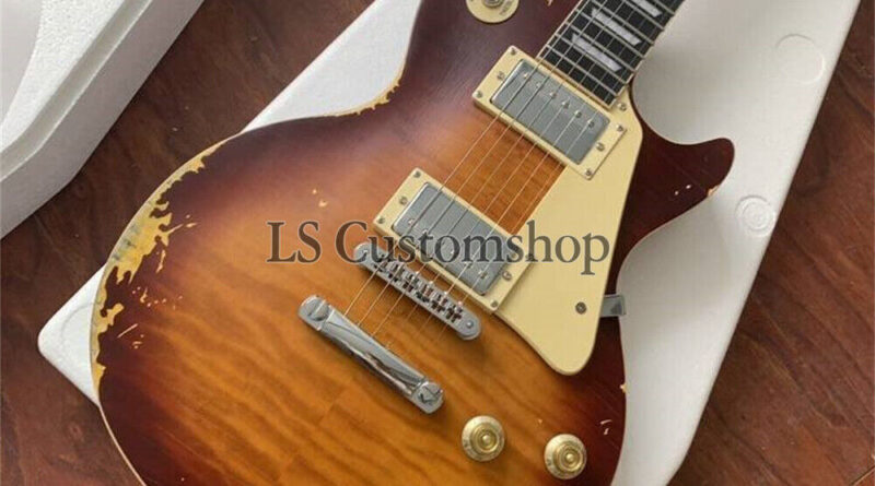 Custom Shop Joe Perry 1959 Relic Electric Guitar Aged Faded Tobacco Burst Solid