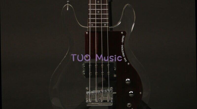 Dan Armstrong 4 String Crystal Electric Bass Guitar Acrylic Body Chrome Hardware