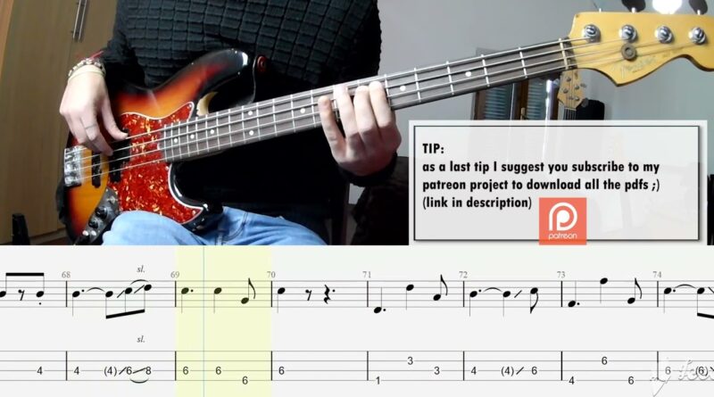 Ed Sheeran - Perfect BASS COVER + PLAY ALONG TAB + SCORE