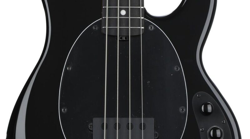 Ernie Ball Music Man DarkRay Bass Guitar - Obsidian Black with Ebony Fingerboard