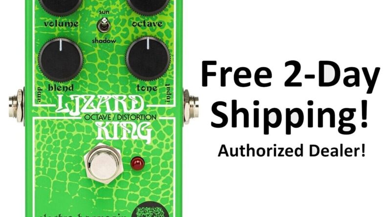 New Electro-Harmonix EHX Lizard King Bass Octave Fuzz Guitar Effects Pedal