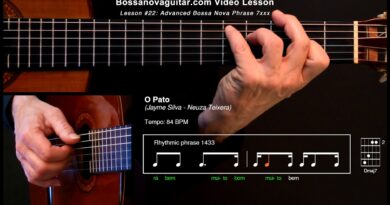 O Pato – Bossa Nova Guitar Lesson #22: Advanced Phrase 7xxx