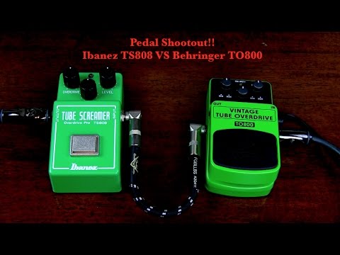 Pedal Shootout!! Ibanez TS808 Tube Screamer VS Behringer Vintage Tube Overdrive TO800