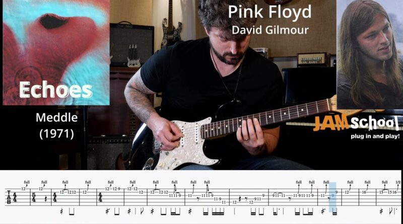 Pink Floyd Echoes David Gilmour Intro Guitar Solo with TAB