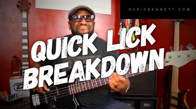 Quick Blues Bass Lick! Useful for tons of bass guitar grooves! Daric Bennett's Bass Lessons