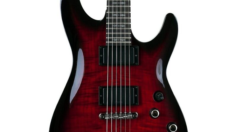 Schecter Guitar Research Demon-6 Electric Guitar Crimson Red Burst