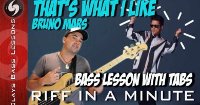 THAT'S WHAT I LIKE - Bass Lesson with TABS, NOTATION and BACKING TRACK - Bruno Mars