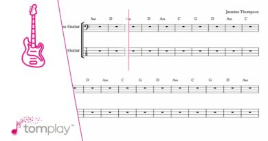 Thompson: Mad World (Intermediate Level) - Bass Tab with Play Along.