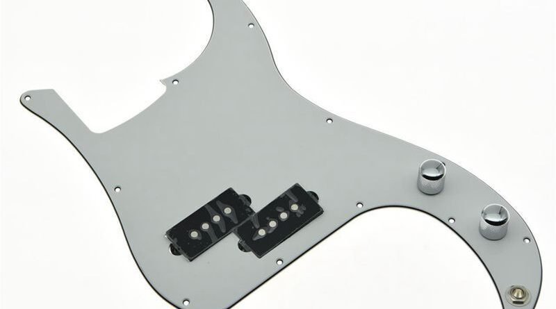 White Prewired P Bass Pickguard Loaded Pickups for Fender Precision Bass Guitar