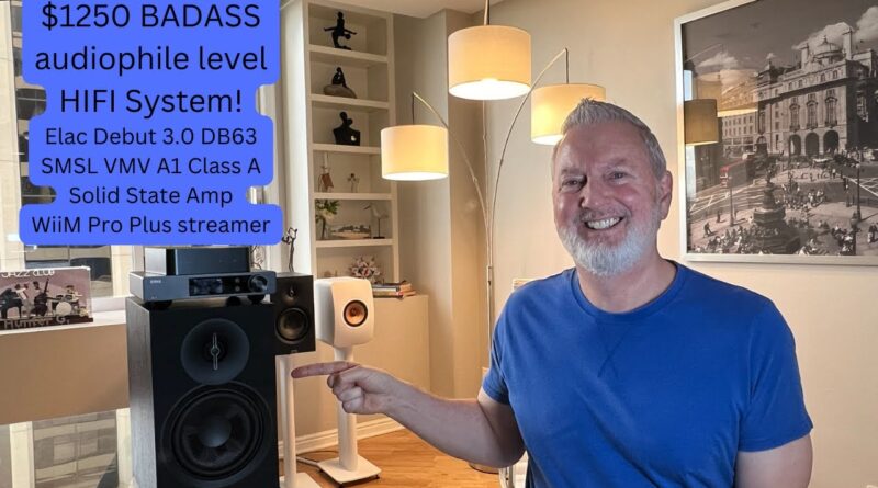 $1250 BADASS audiophile level HIFI System! Elac Debut 3.0 DB63, SMSL VMV A1 Class A Amp, WiiM Pro +