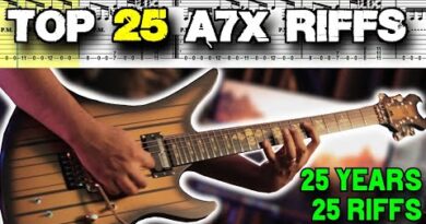 25 Greatest AVENGED SEVENFOLD Guitar Riffs  | with tabs!