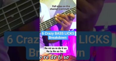 6 Crazy Bass licks for worship. songs for Beginners & INTERMEDIATE #basslesson #basslick