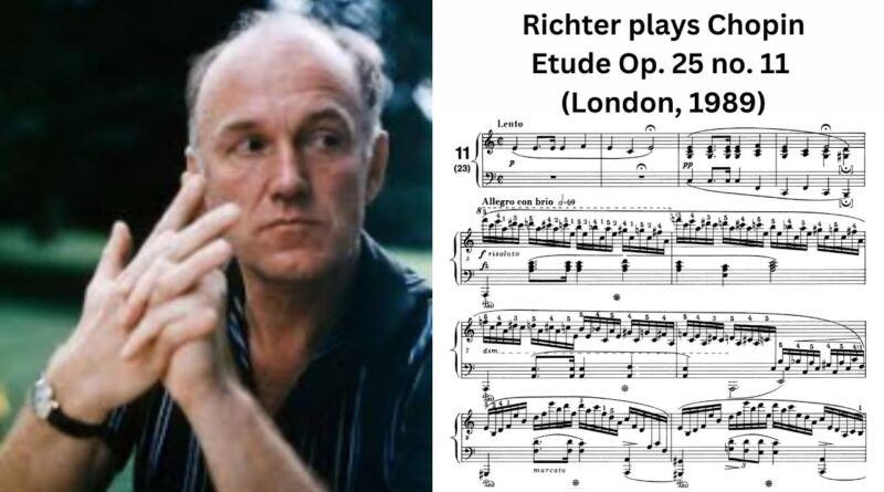 Chopin didn’t title it but this Winter wind is really bone chilling: Richter plays Etude Op.25 no.11