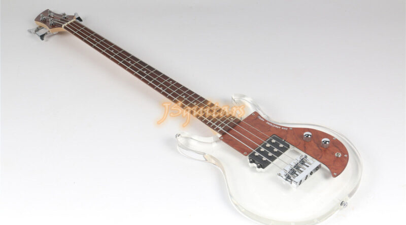 Dan Armstrong Acrylic Body Electric Bass Guitar 4 String Transparent Solid Body