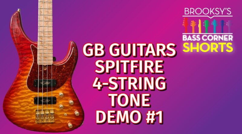 GB Guitars Spitfire 4-String Bass Tone Demo #shorts #gbguitars #gbspitfire