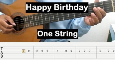 Happy Birthday Guitar Tutorial One String Guitar Tabs Single String Guitar Lessons for Beginners