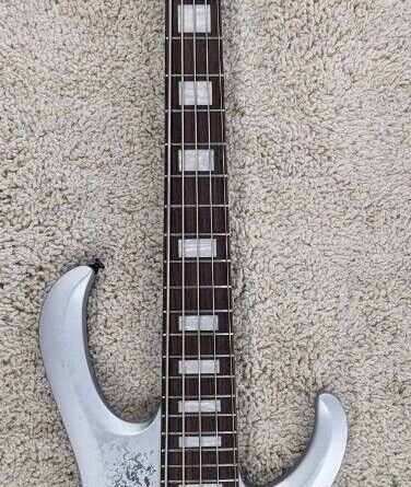 Ibanez BTB25TH5SLM 5-String Electric Bass Guitar Silver Blizzard Matte Finish