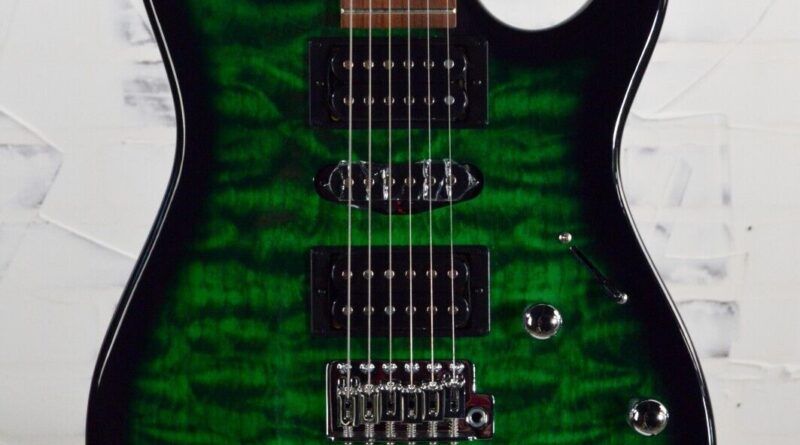 Ibanez Gio GRX70QA Electric Guitar - Transparent Emerald Burst