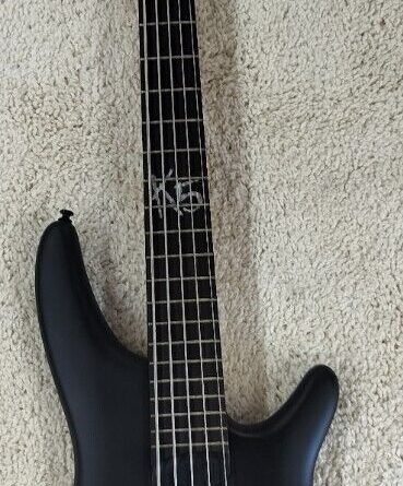 Ibanez # K5BKF Fieldy Signature Model 5 String Electric Bass Guitar - Black Flat