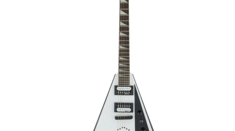 Jackson JS Series Rhoads JS32T White with Black Bevels Electric Guitar