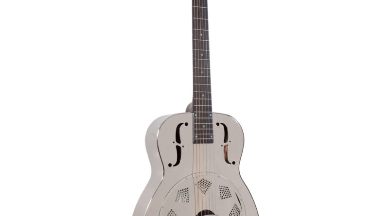 Recording King Model RM-998-R Metal Body Style O Resonator Guitar Nickel-Plated