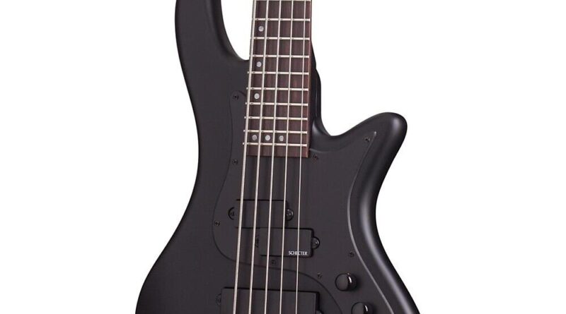 Schecter Stiletto Stealth-5 5-String Electric Bass Guitar Satin Black