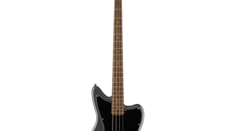 Squier Affinity Series Jaguar Bass H 4 String Guitar Charcoal Frost Metallic