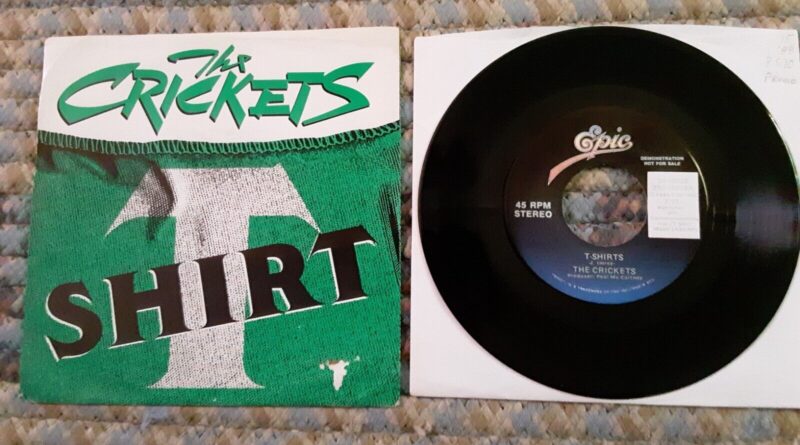 THE CRICKETS-T-Shirt 7" 45 PS DJ JERRY IVAN ALLISON PAUL McCARTNEY BUDDY HOLLY