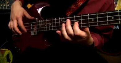 Walking Measures 3-4 of a D Major Scale for Advanced Bass Guitar