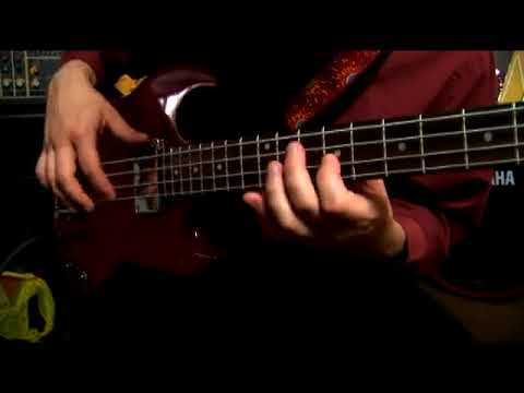 Walking Measures 3-4 of a D Major Scale for Advanced Bass Guitar