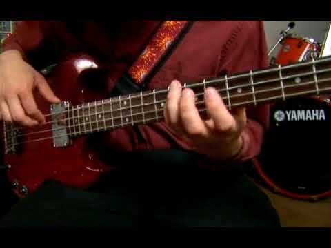 Walking Measures 5-6 of a B Major Scale for Advanced Bass Guitar