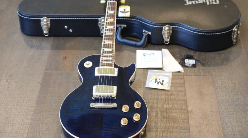 2012 Gibson Les Paul Traditional Electric Guitar Figured Chicago Blue + OHSC