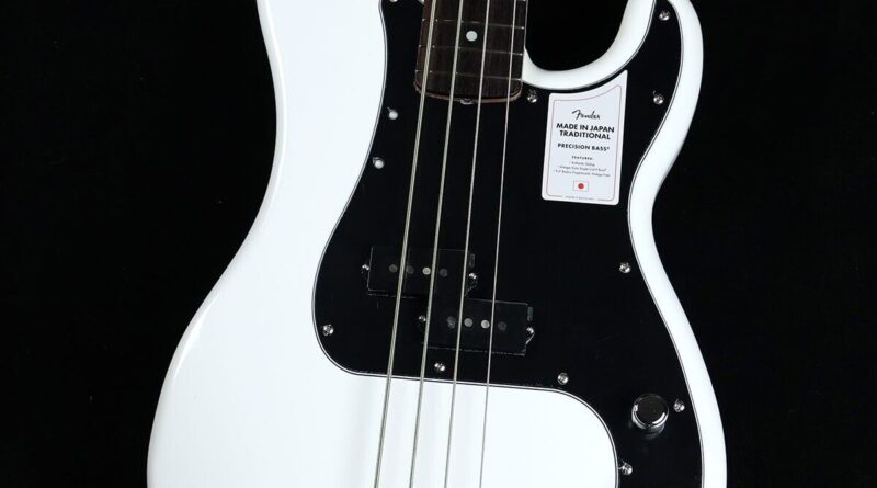 Fender Made in Japan Traditional 70s Precision Bass Arctic White Bass Guitar Jew