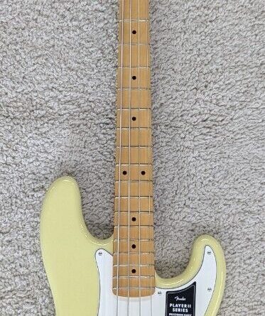 Fender Player II Precision Bass guitar, Maple Fingerboard, Hialeah Yellow - MIM