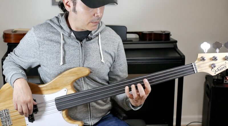 Fretless Bass for $100?  Glarry Fretless GP Bass Review.