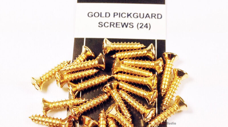 Genuine Fender Guitar GOLD Pickguard Mounting Screws - Package of 24