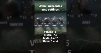 John Fruiscantes Amp Settings