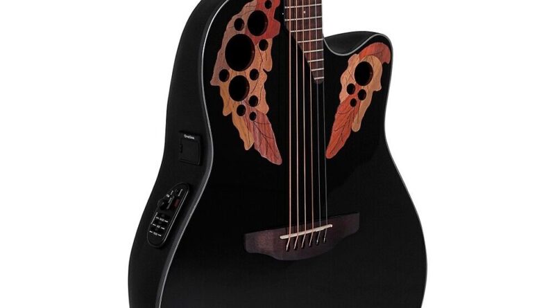 Ovation CE44 Celebrity Series Elite Mid-Depth Acoustic-Electric Guitar Black