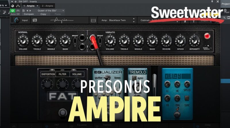 PreSonus Ampire Amp/Pedalboard Modeling Plug-in Demo