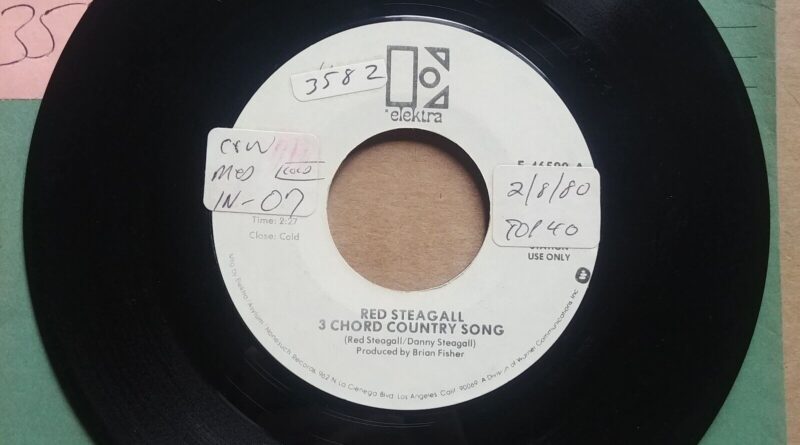 RED STEAGALL 3 Chord Country Song DJ PROMO 45 7" COUNTRY Vinyl Record Records