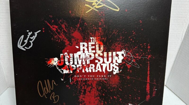 Red Jumpsuit Apparatus - SIGNED Don't You Fake It Red Black Splatter Vinyl LP