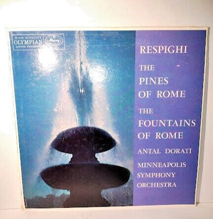 Respighi, Toscanini The Pines The Fountains Of Rome VINYL RECORD MG 50011 HI-FI