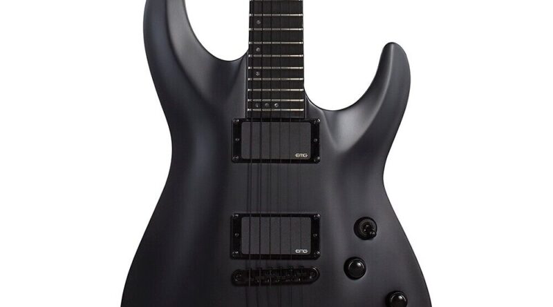 Schecter Guitar Research C-1 Platinum Blackout Guitar Satin Black Refurbished