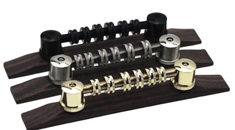 Space Control Adjustable Guitar Roller Bridge 2-29/32" W/Ebony Base Fit Gretch