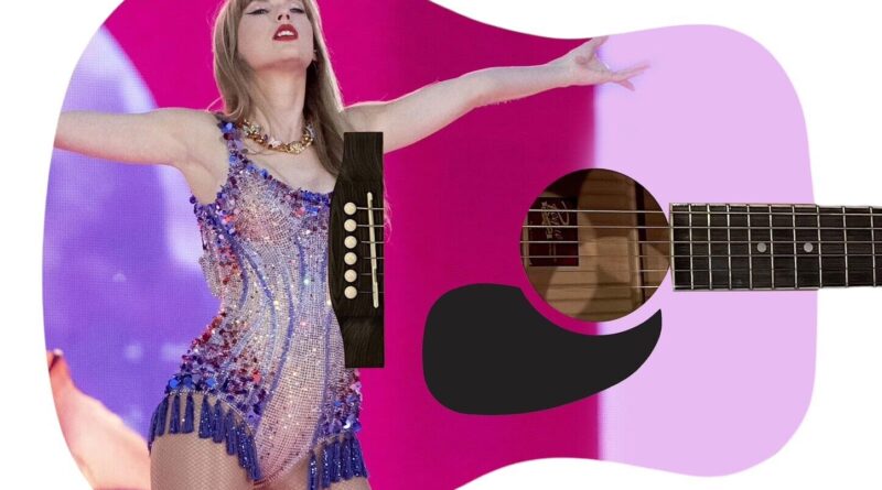 Taylor Swift Custom Wrapped Full Size Display Acoustic Guitar 2