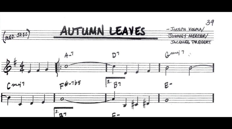 Autumn Leaves- Part 1: Complete Jazz Guitar Lesson-Chords, Melody, Soloing, Chord Solos- PDFs TABS